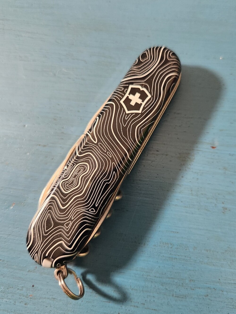 Black Topography Swiss Army Knife